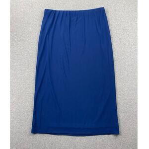 AFRM Skirt XL Blue Mesh Midi Pull On Stretch Lined Lightweight Rave Clubwear